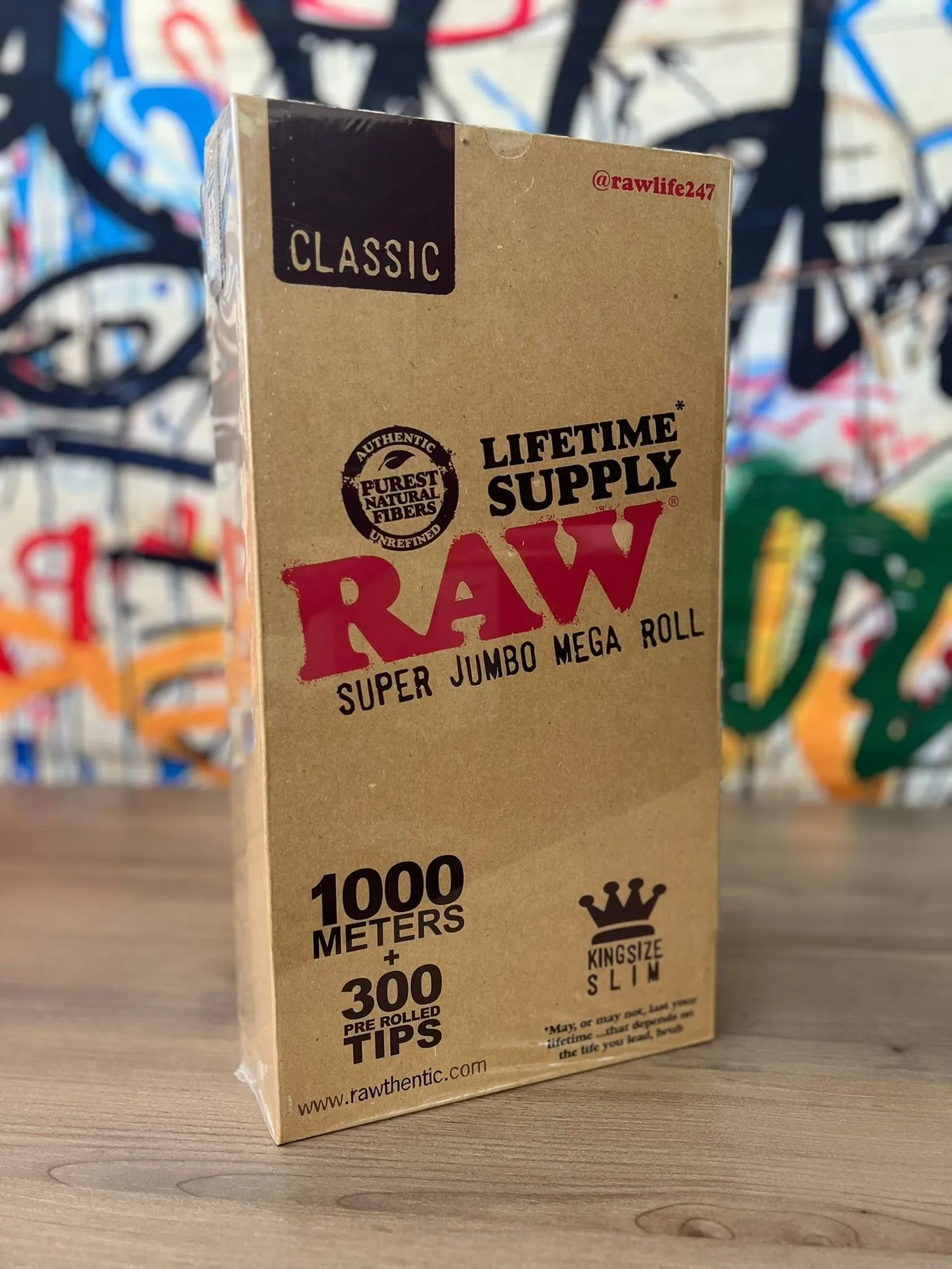 RAW Classic Super Jumbo Mega Roll prize